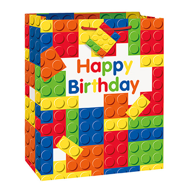 Building Blocks Birthday Gift Bag Large