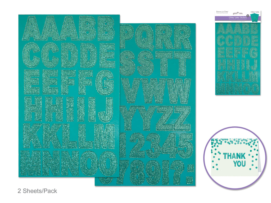 Glitter Sticker Letters Blue