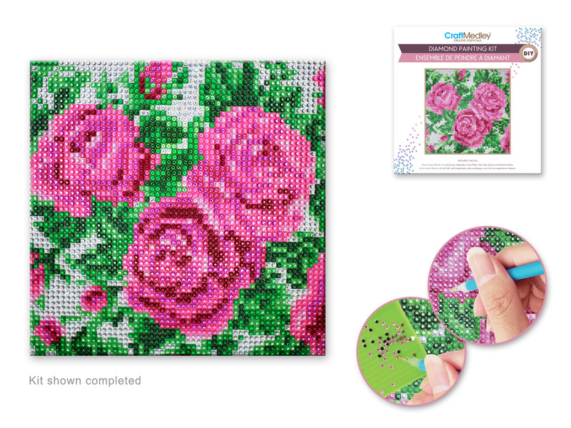 Craft Medley Rose Bush DIY Diamond Painting Kit