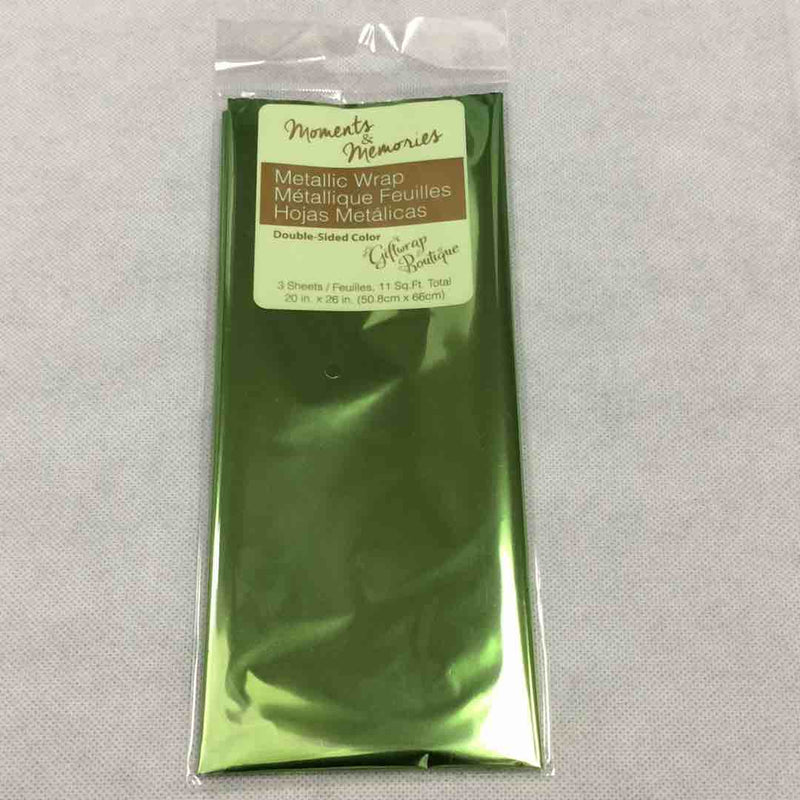 Green Printed Metallic Tissue