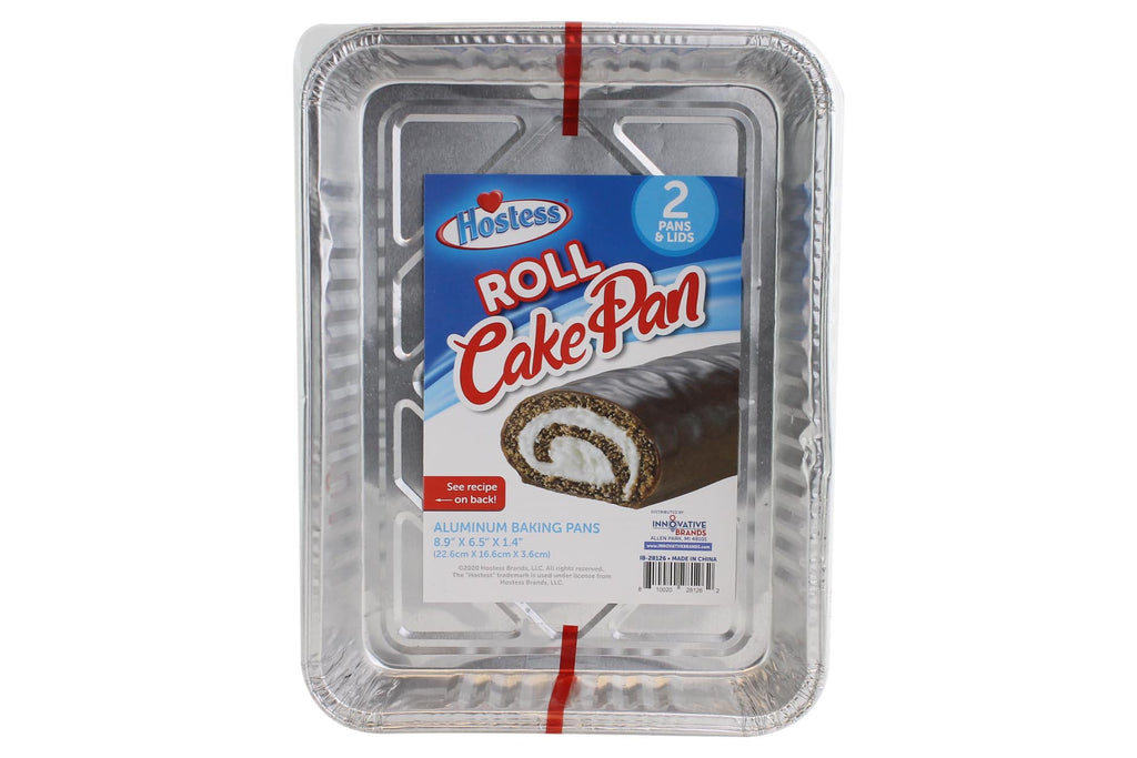 Hostess Aluminum Roll Cake Pan With Lid 2 Pack