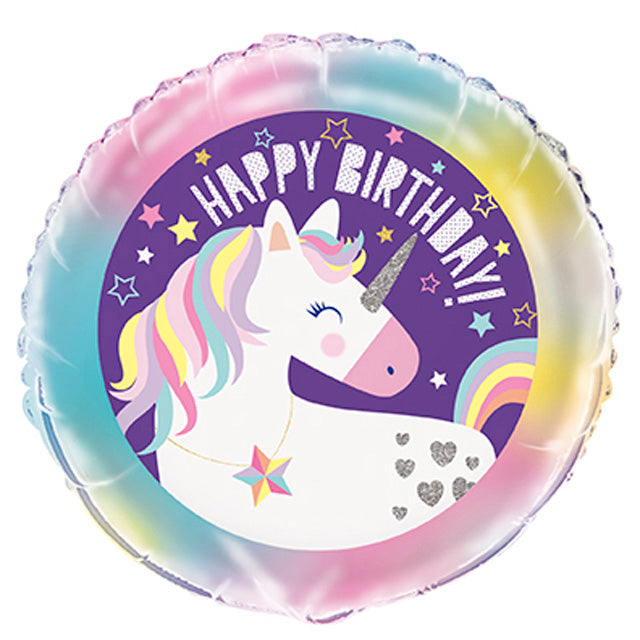 Unicorn Foil Birthday Balloon