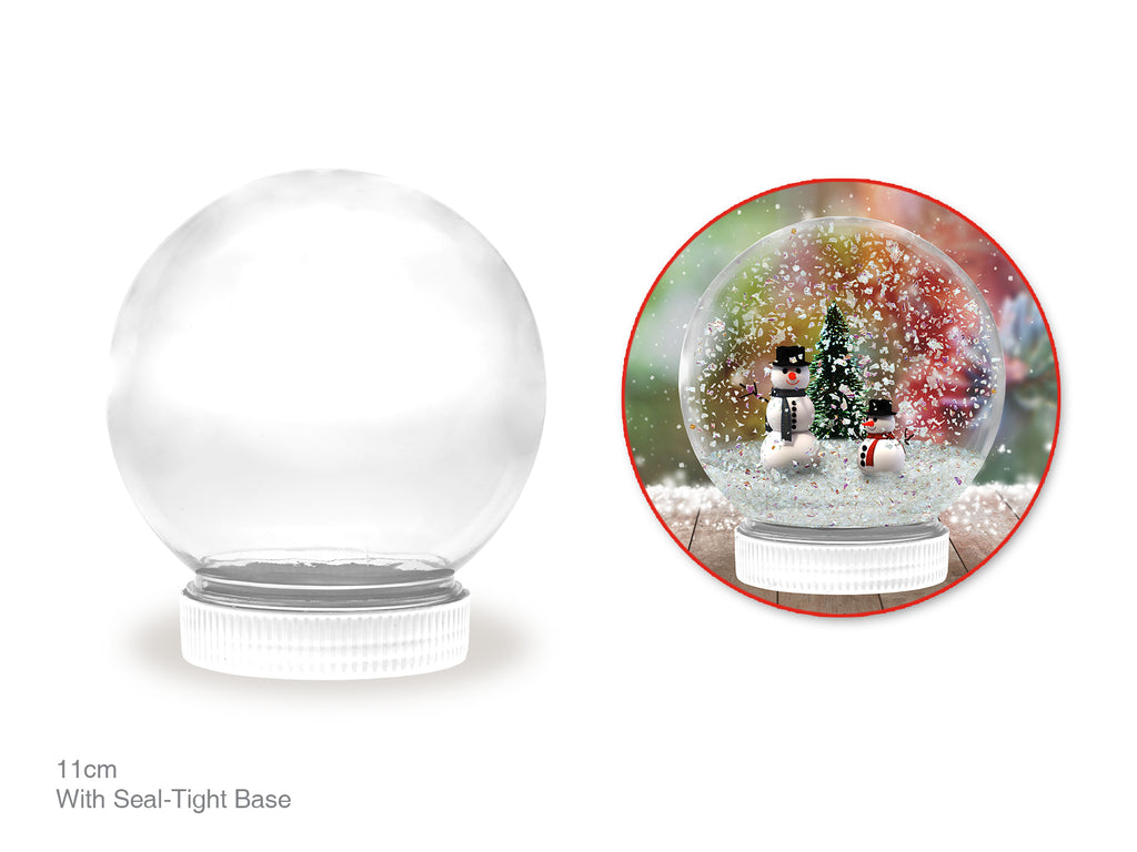 Seasonal Décor: 10cm DIY Clear Ornament Ball 'Snap-Tite' Plastic