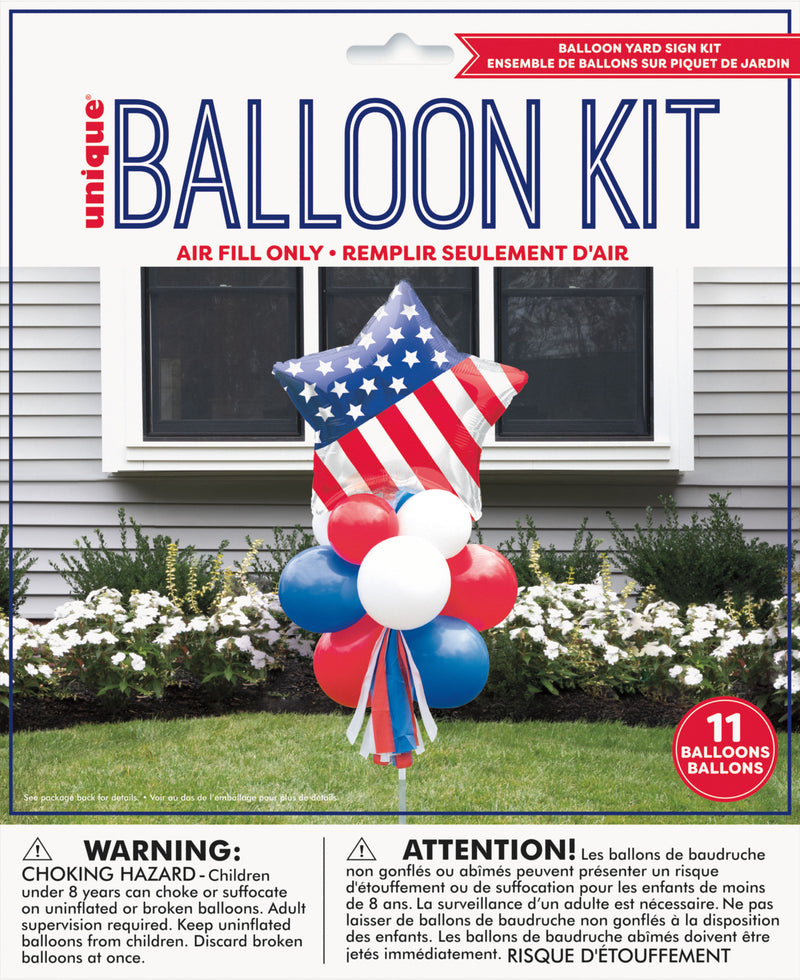 Patriotic Latex Balloon Yard Sign Kit