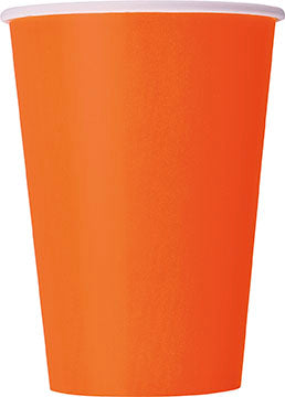 Pumpkin Orange Cups Large 10 Pack