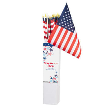 American Flag On Wooden Pole