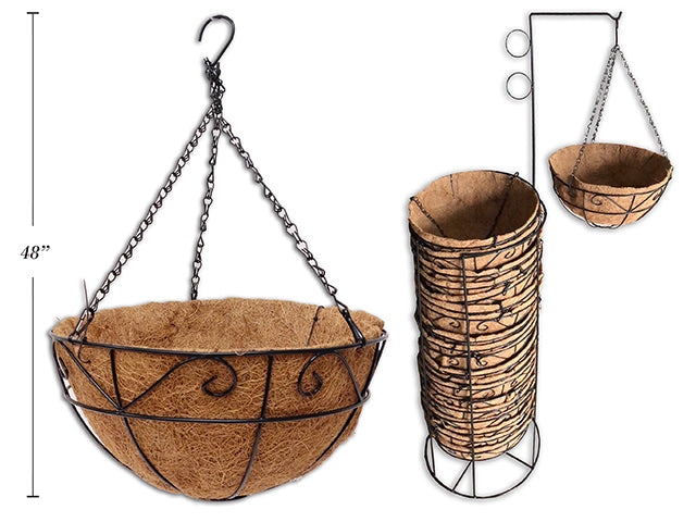 Hanging Basket With Coconut Liner