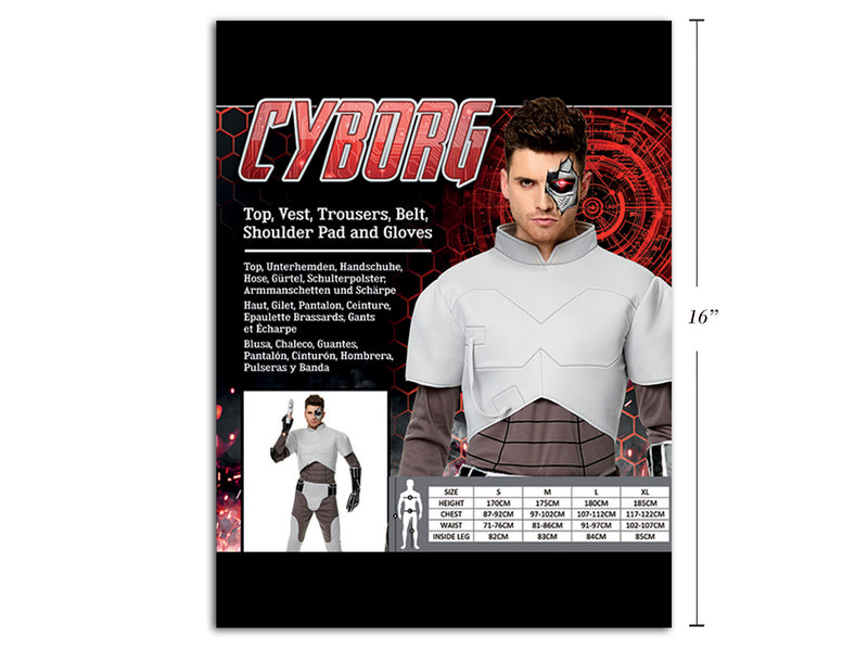 Make Cyborg Mens Costume Extra Large