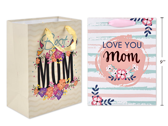 Mothers Day Matte Foil Gift Bag Medium