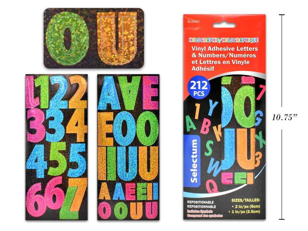 Holographic Vinyl Adhesive Letters And Numbers
