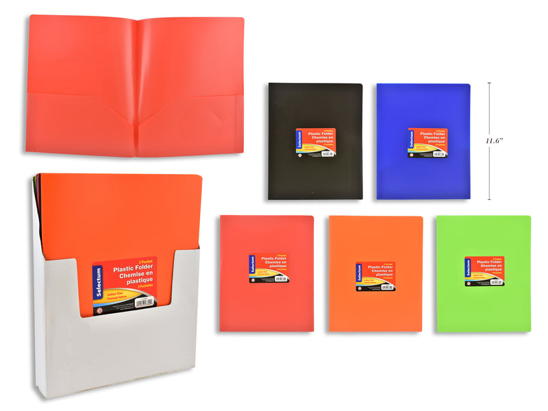 Plastic Folders Assorted Colors