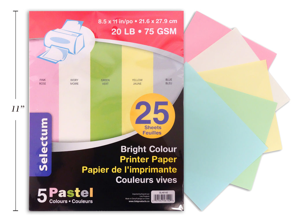 Pastel Color Multipurpose Paper 25 Ct.