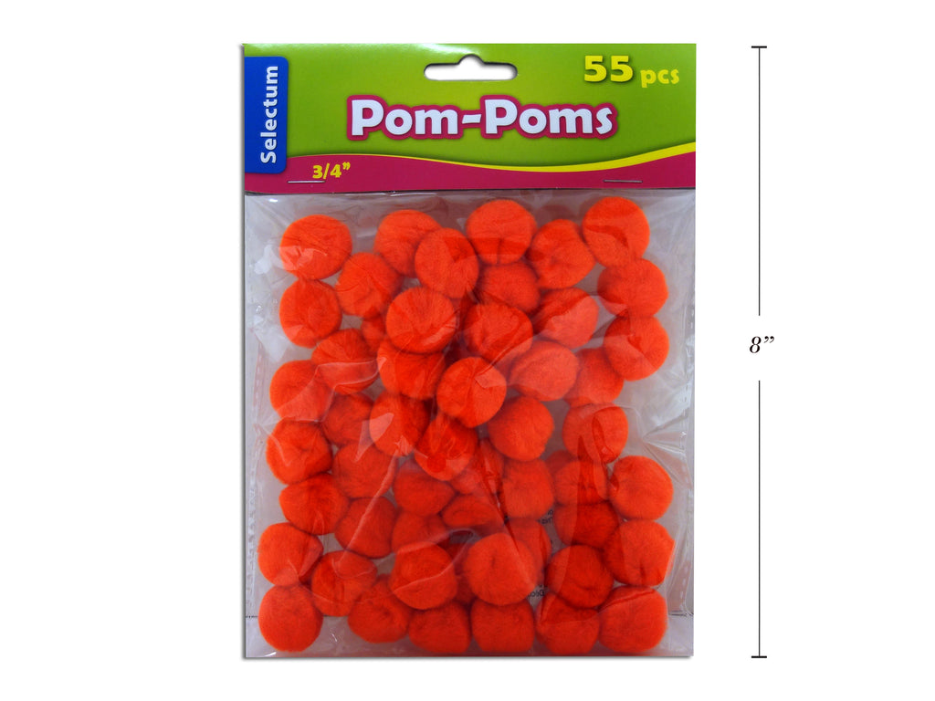 Red Pom Poms 55 Pack