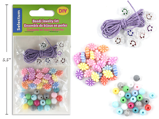 Assorted Plastic Colored Beads Kit