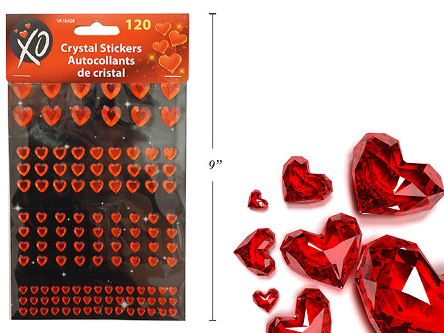 Heart Crystal Stickers 120 Stickers