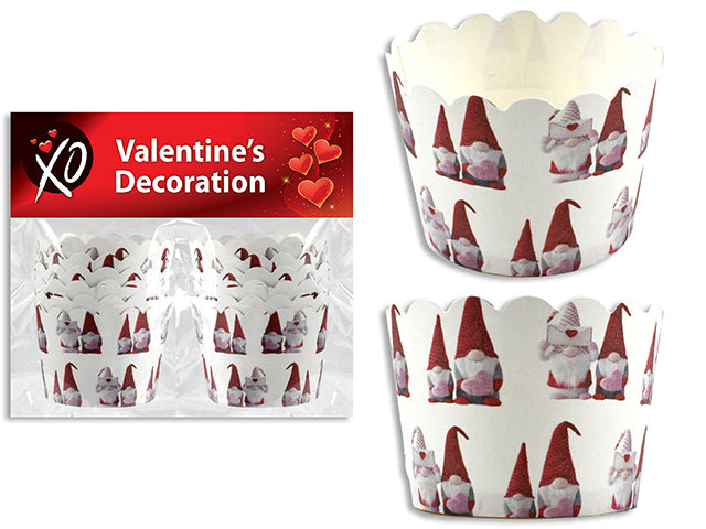 Valentines Gnome Coated Paper Treat Cups