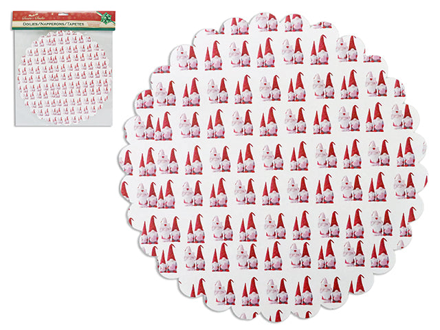Valentines Gnome Grease Proof Paper Doilies