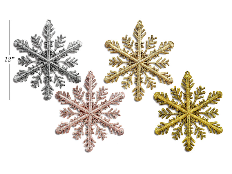 Jumbo Glitter Hanging Snowflake
