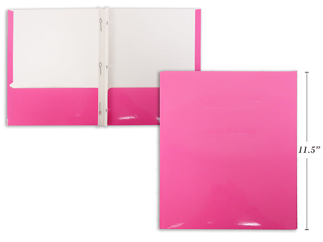 3 Prong Glossy Laminated Folder Pink