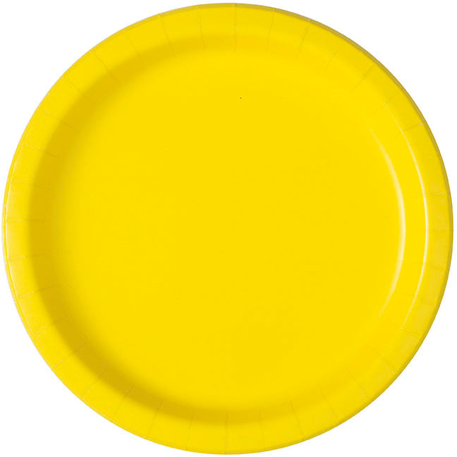Neon Yellow Large Plates 16 Pack