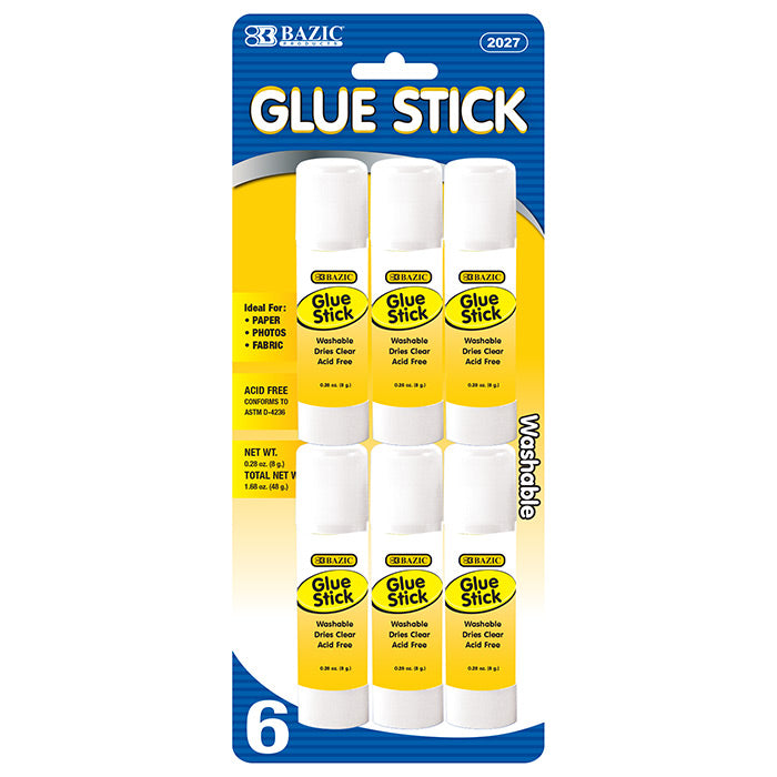 Bazic Small Glue Stick 6 Pack