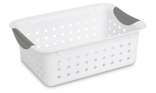 White Basket With Titanium Inserts