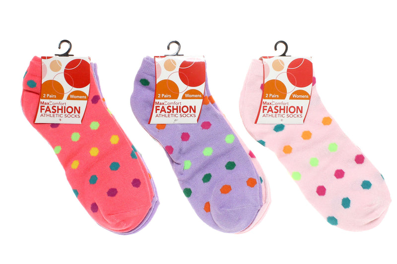 Socks Woman's Colored W Dots 2Pk