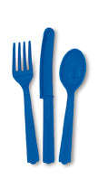 18 Asst Cutlery Royal Blue