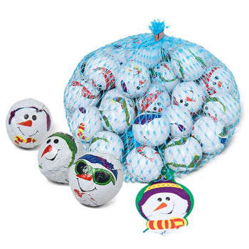 Snow Fun Balls Choc Flav Foil Wrapped 4Oz Mesh Bag