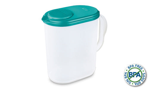 Pitcher Clear With Blue Lid