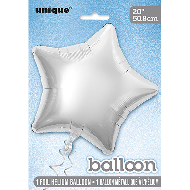 Silver Star Shaped Foil Balloon