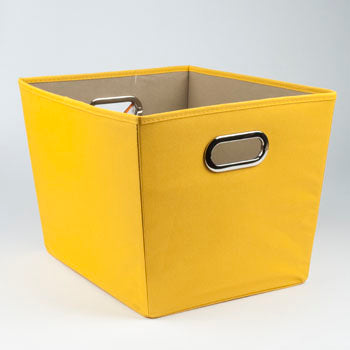 Storage Bin Med Yellow W/Chrome