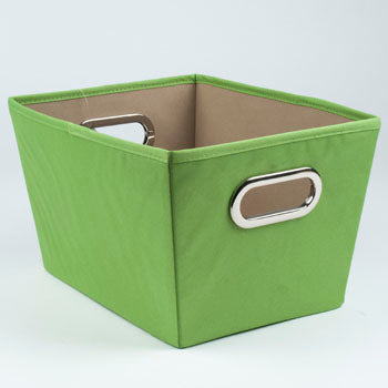 Storage Bin Small Green W/Chrome