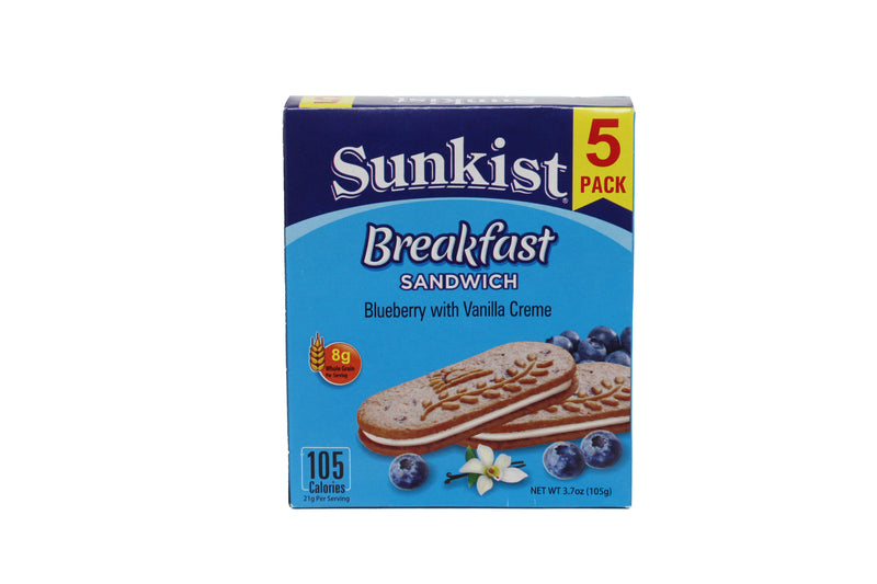 SUNKIST BREAKFAST SANDWICH BLUEBERRY VANILLA CREME 15/5 PK