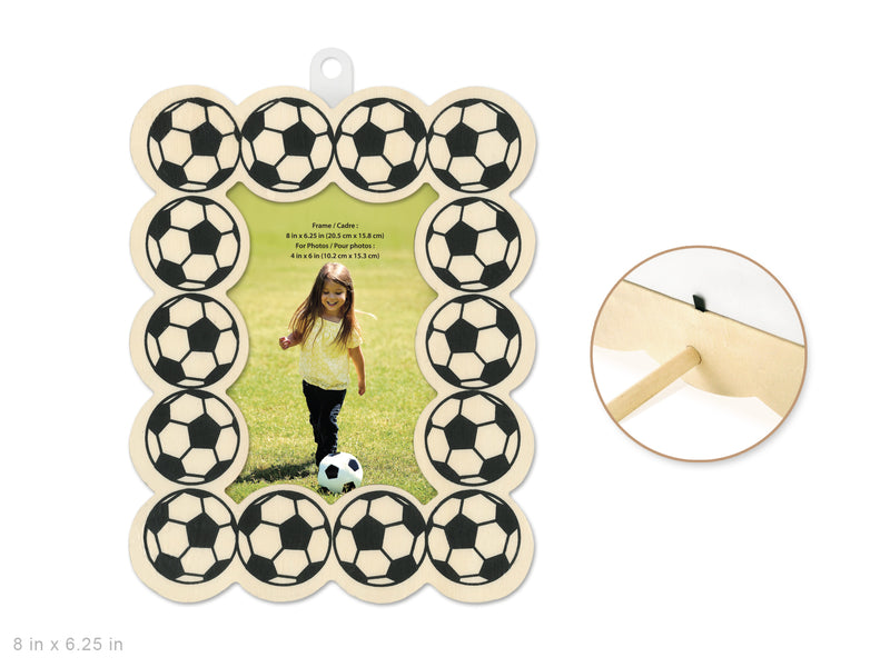 Wood Craft DIY Soccer Sports Photo Frame