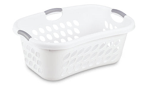 Aqua With Chrome Laundry Basket With Titanium Inserts