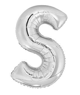 Silver Foil Balloon Letter S