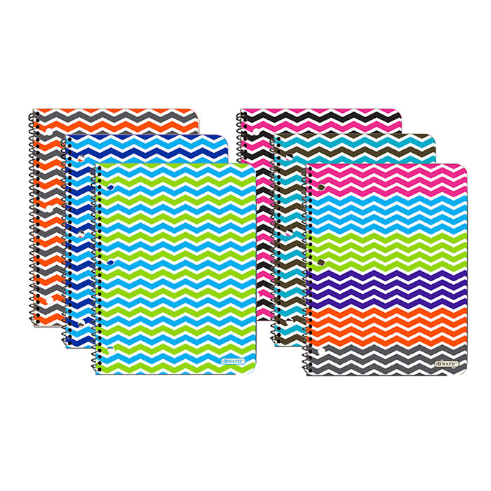 Bazic 1 Subject Chevron Spiral Notebook