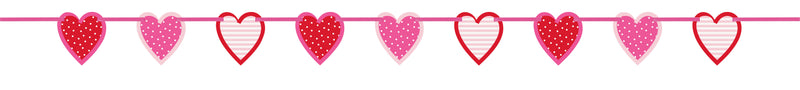 Valentines Heart Cut Out Banner