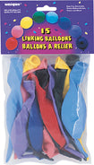 15 Ct Assorted Linking Balloon