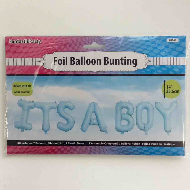 Blue Its A Boy Foil Balloon