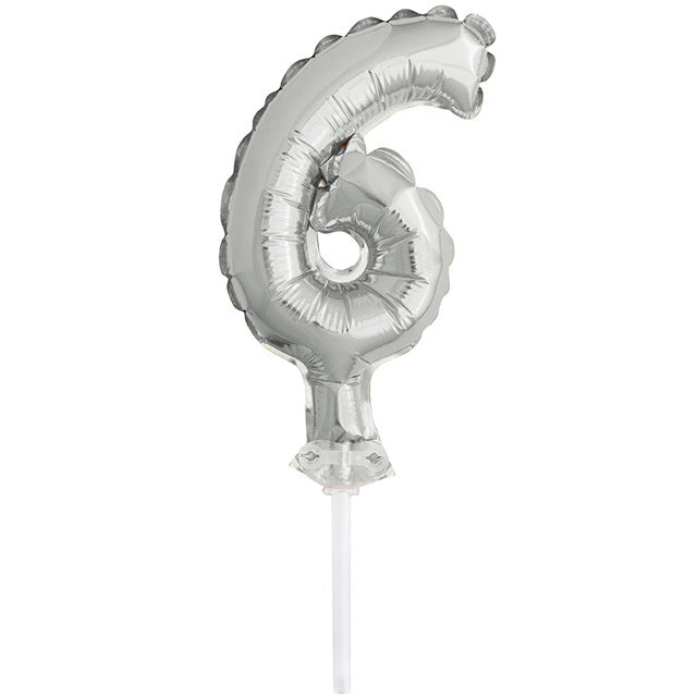 Silver Foil Balloon Cake Topper 6