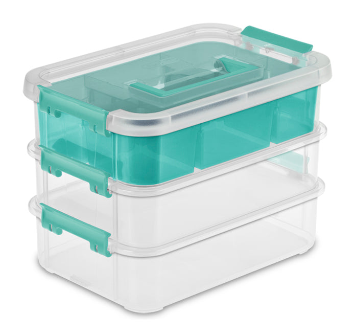 STACK & CARRY 3 LAYER HANDLE BOX & TRAY