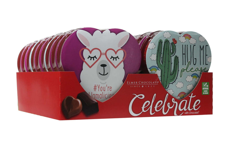 V-Day Choc Social Med Hearts 2 Oz.