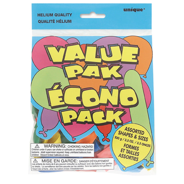 Value Pack Assorted Balloons