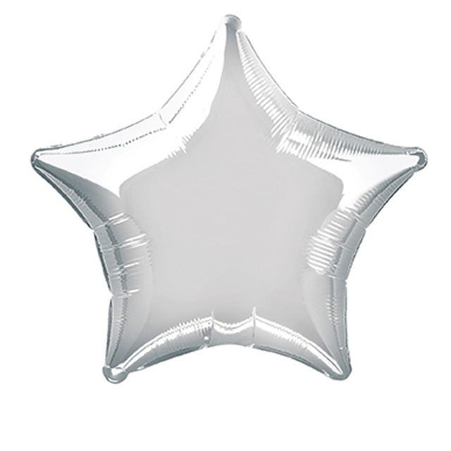 Silver Star Shaped Foil Balloon