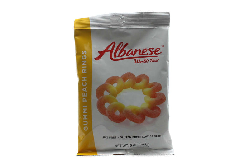 Albanese Gummi Peach Rings 5 Oz