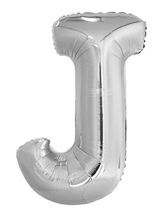 Silver Foil Balloon Letter J