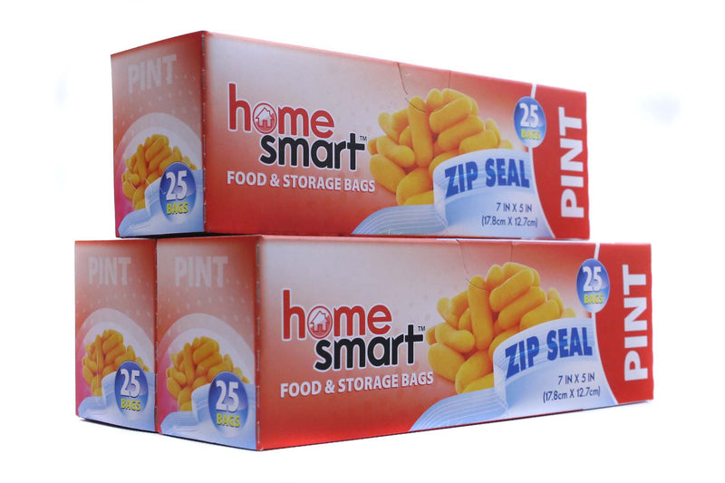 HOME SMART PINT ZIPPER BAG 24CT/20PCS