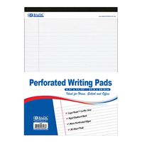 Bazic White Perforated Writing Pad